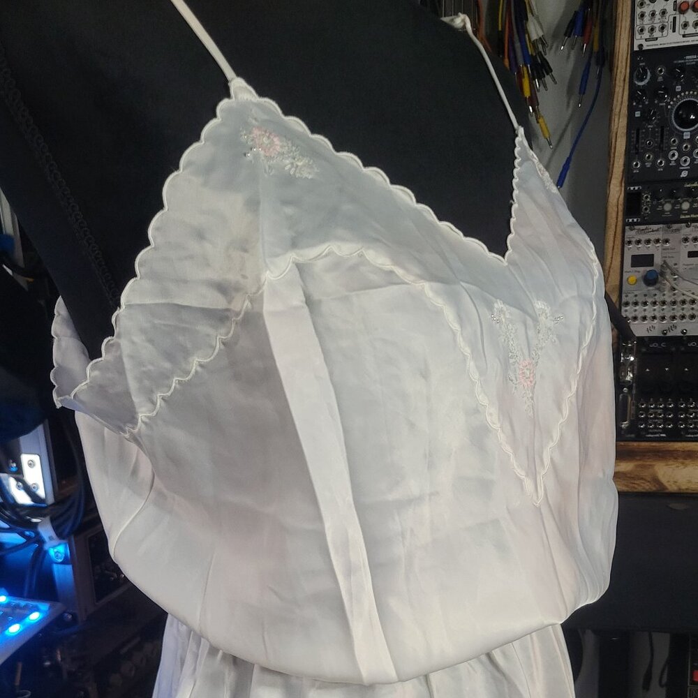 Vintage Silky White Romper